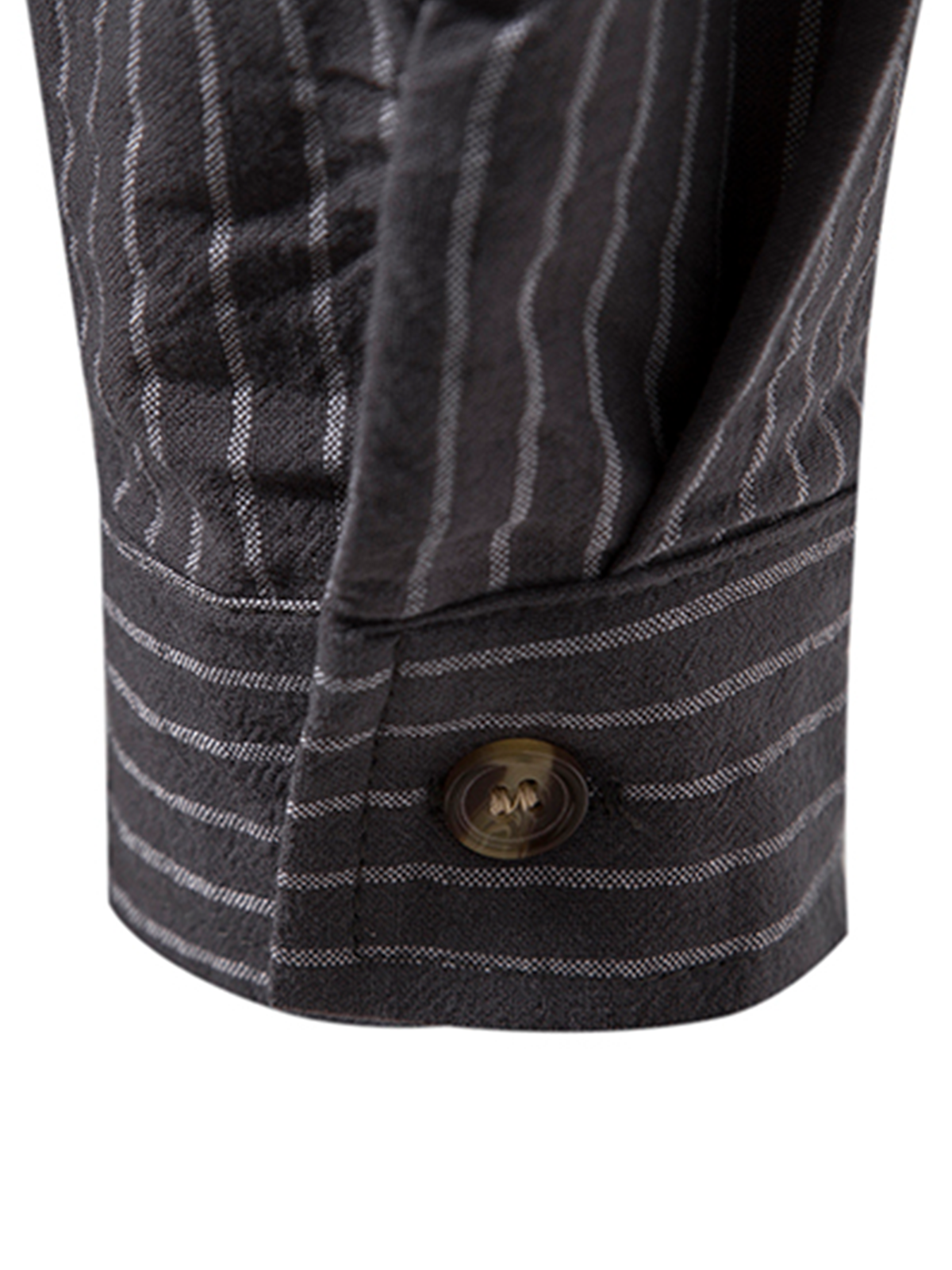 Jesper | Katoenen gestreept shirt met Henley kraag en lange mouwen
