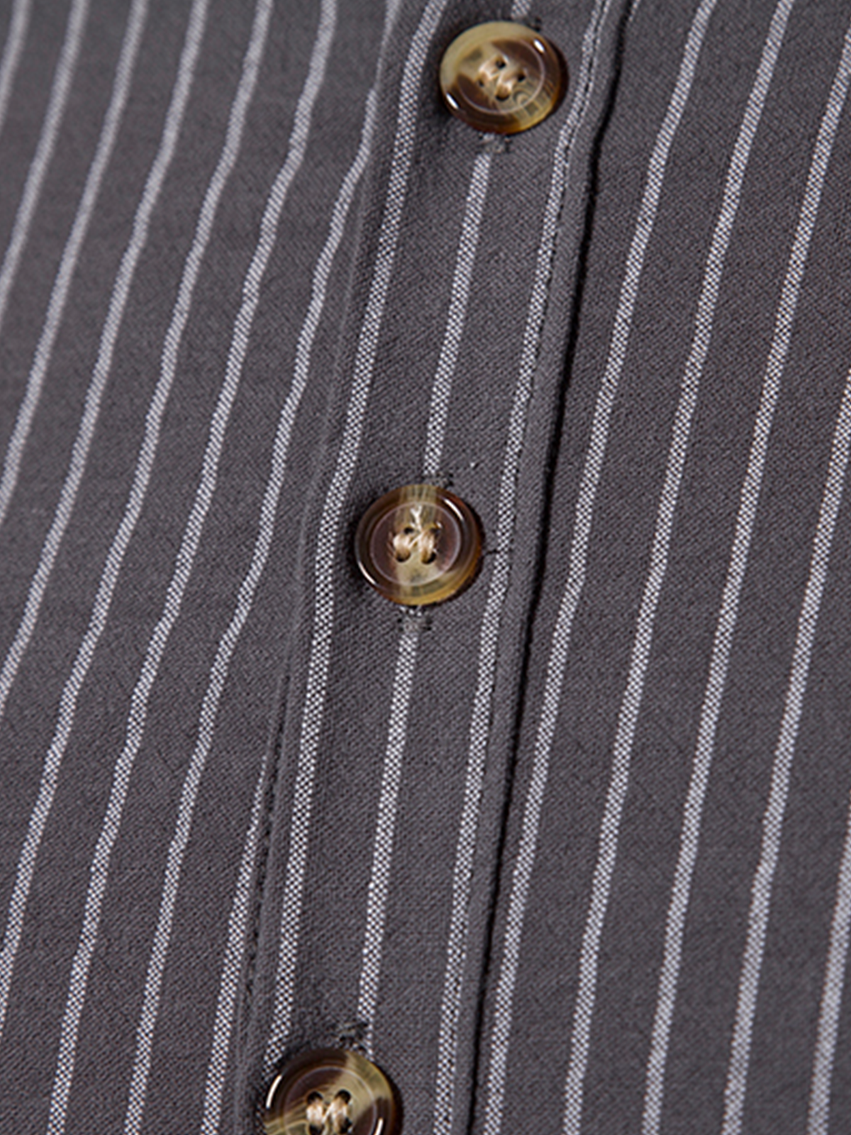 Jesper | Katoenen gestreept shirt met Henley kraag en lange mouwen