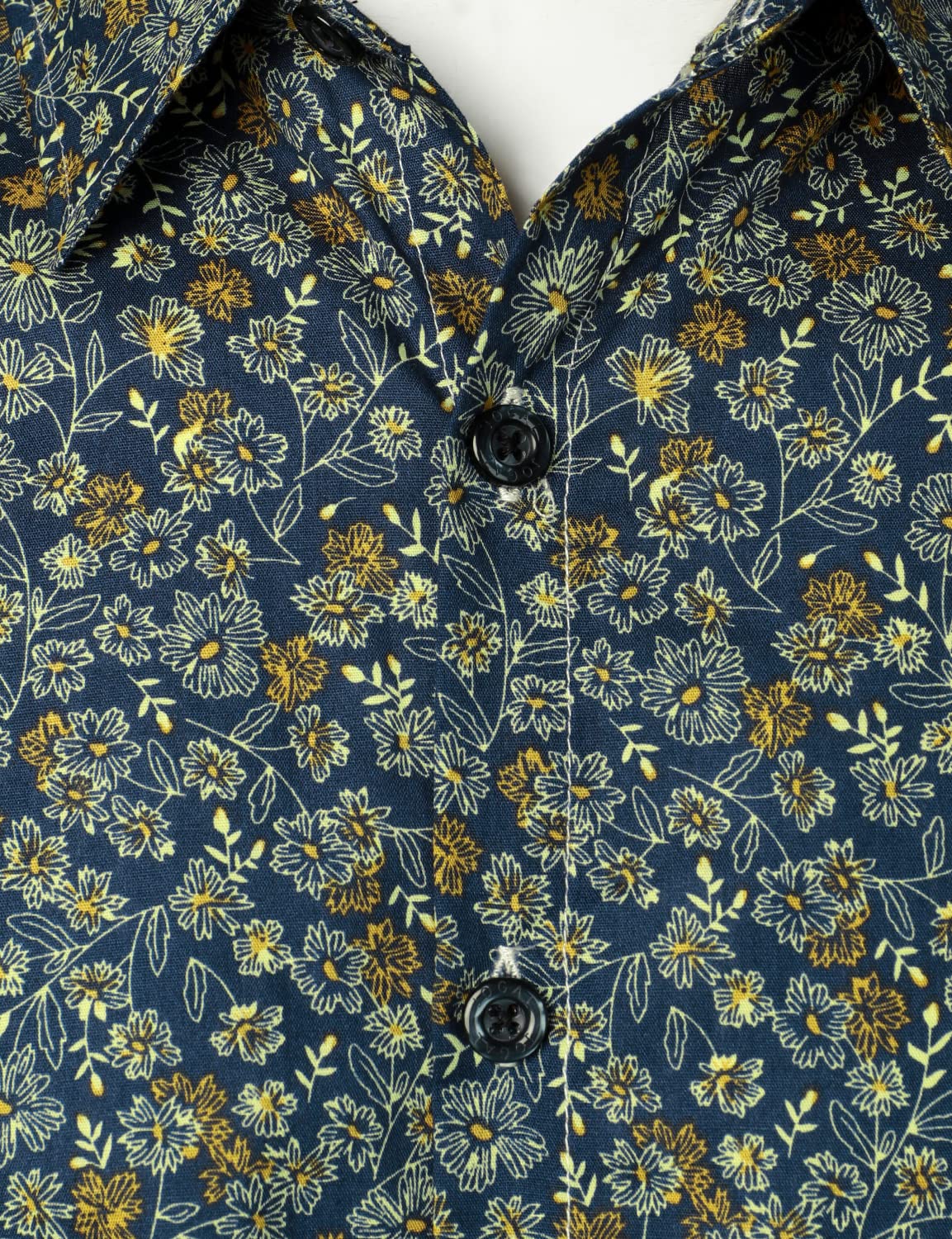 Jasper | Navy blue vintage bloemenoverhemd