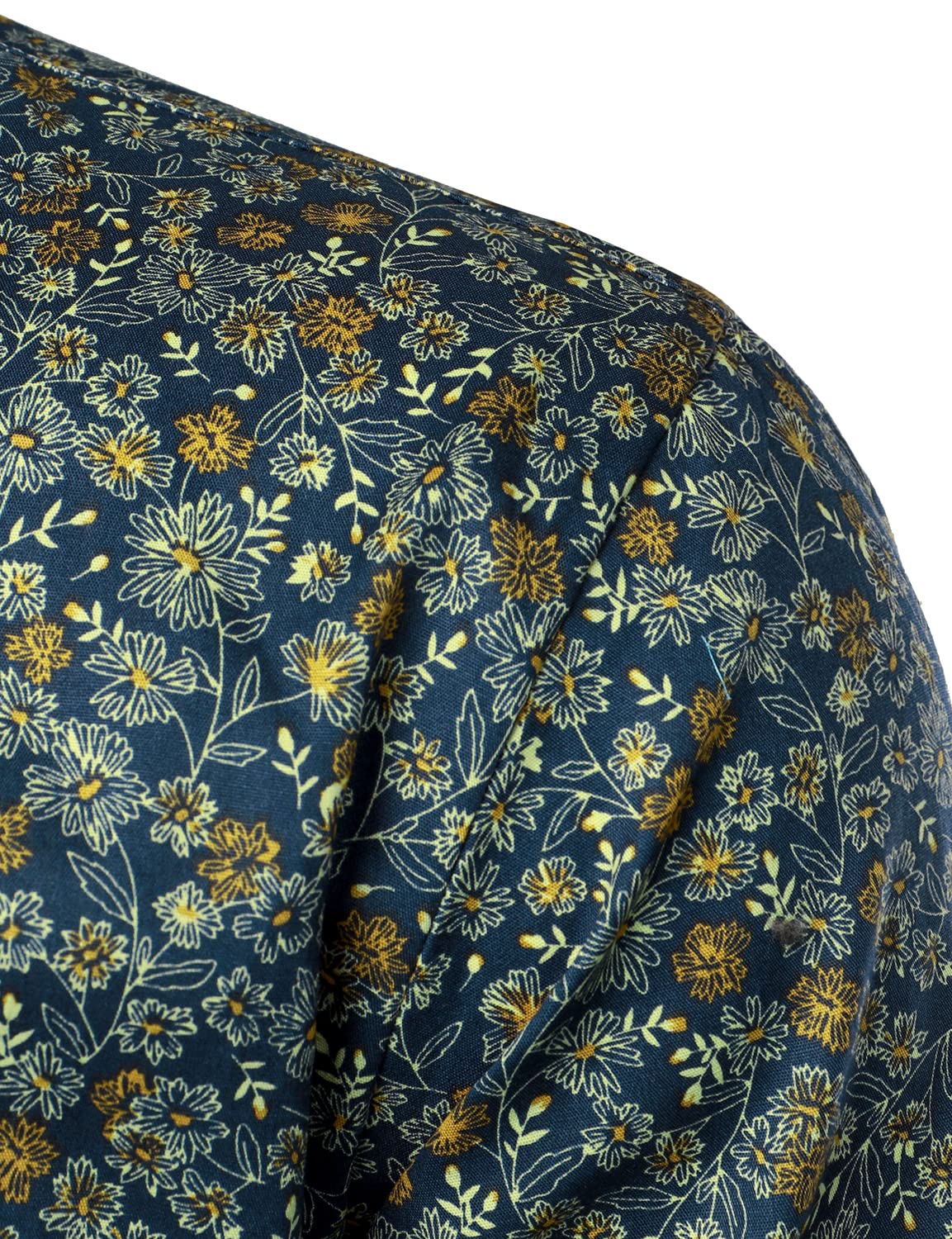 Jasper | Navy blue vintage bloemenoverhemd