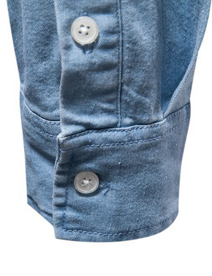 Ahmet | Denim katoenen overhemd