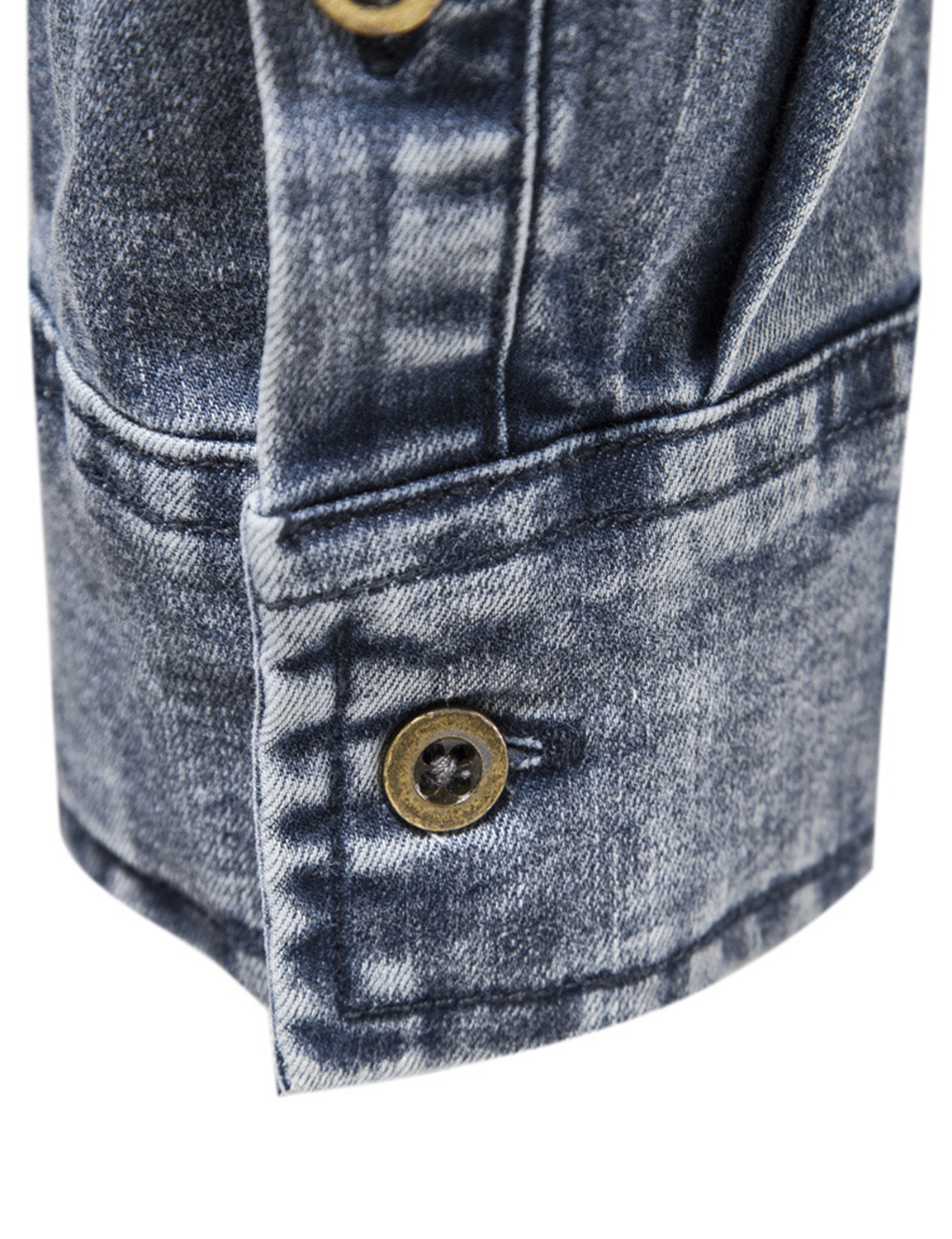 Thijs | Retro denim overhemd met lange mouw