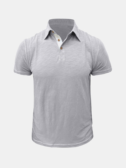 Lars | Ademend katoenen polo T-shirt