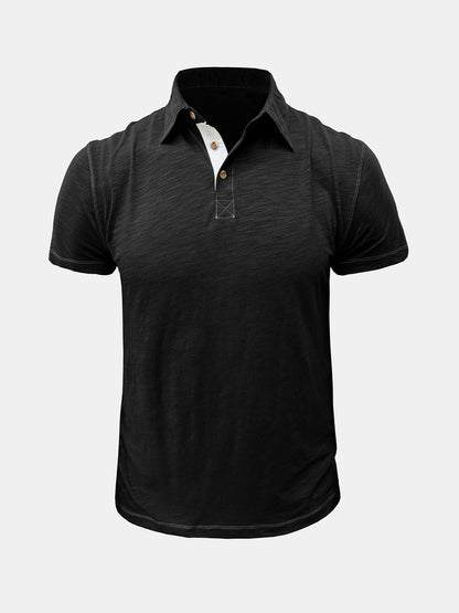 Lars | Ademend katoenen polo T-shirt