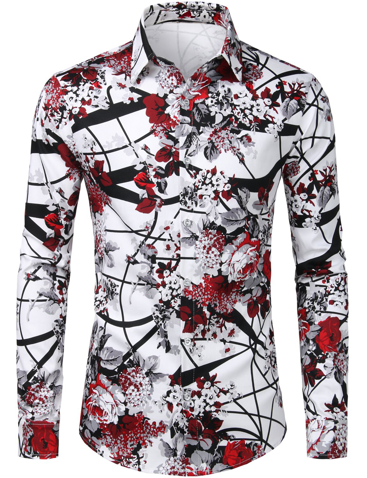 Floris | Katoenen casual overhemd met bloemenprint