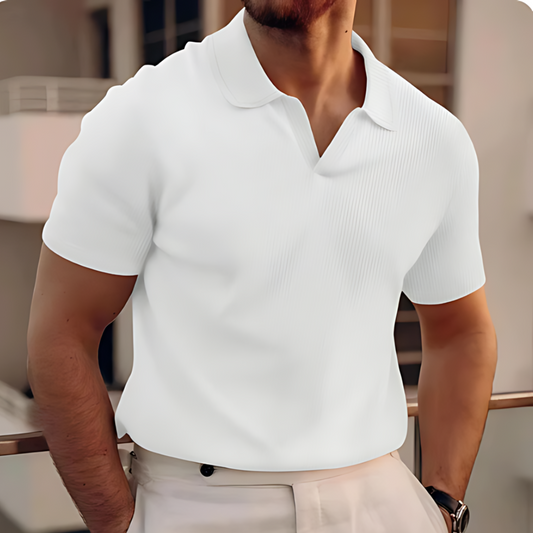 Marco | Basic V-hals zomer polo shirt heren