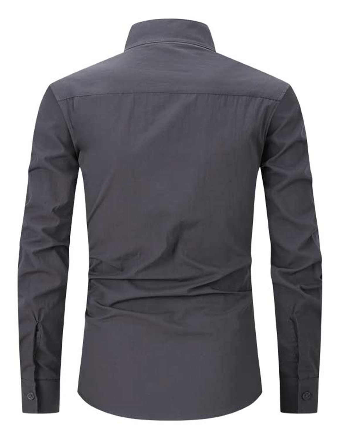 Jasper | Heren longsleeve met Henley kraag en borstzak