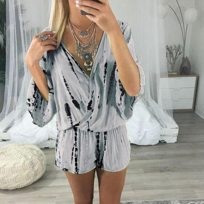 Eline | Tie Dye wikkel-voorkant playsuit