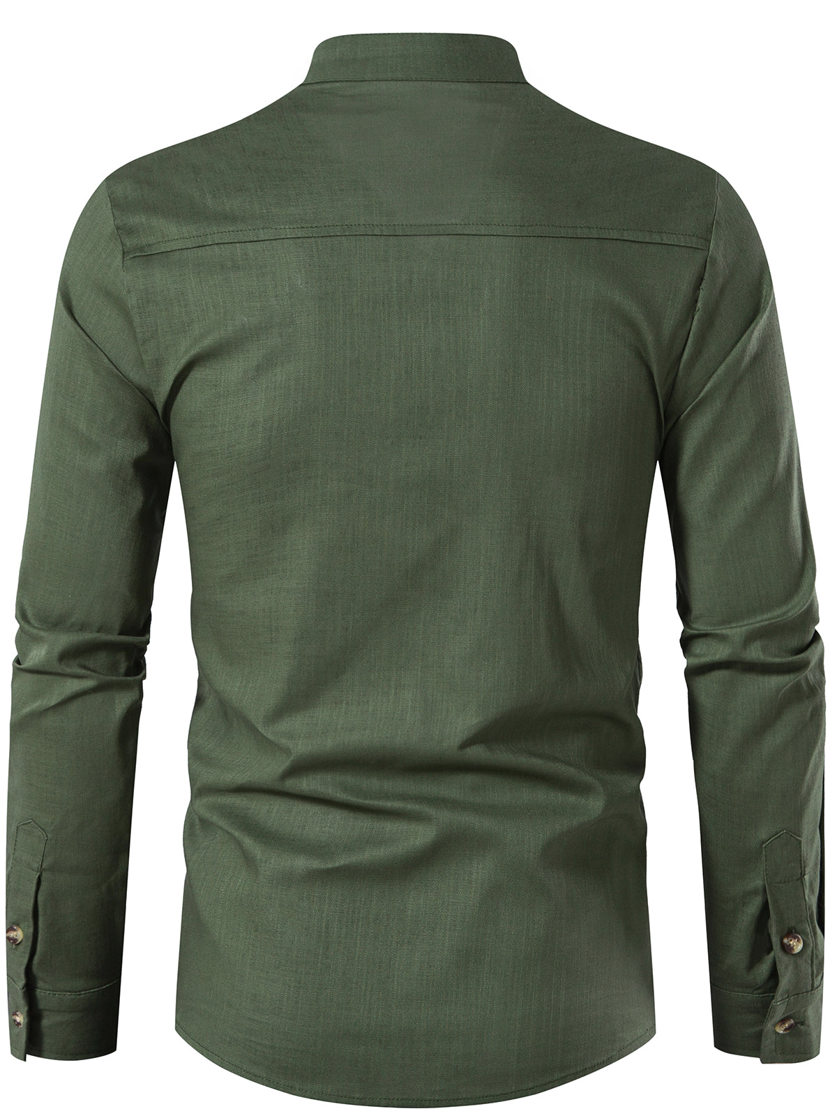 Luke | Effen heren longsleeve met Henley kraag