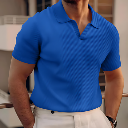 Marco | Basic V-hals zomer polo shirt heren