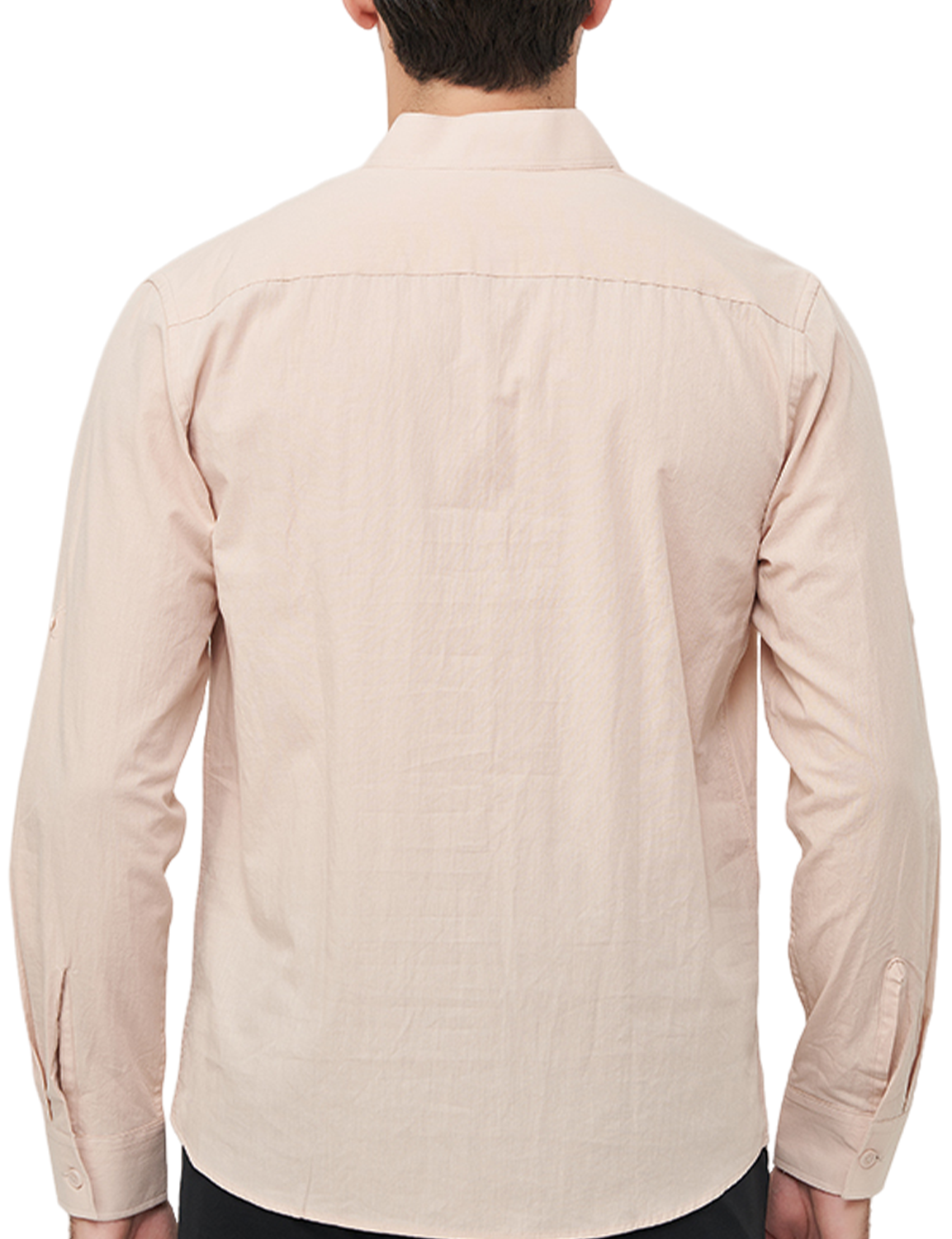 Lars | Heren casual katoenen shirt met Henley kraag