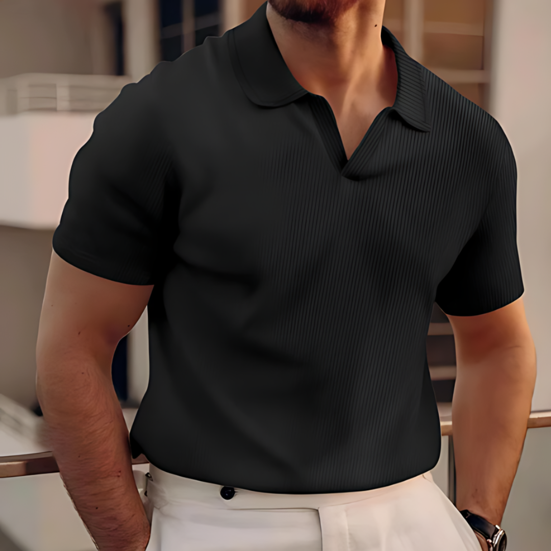 Marco | Basic V-hals zomer polo shirt heren