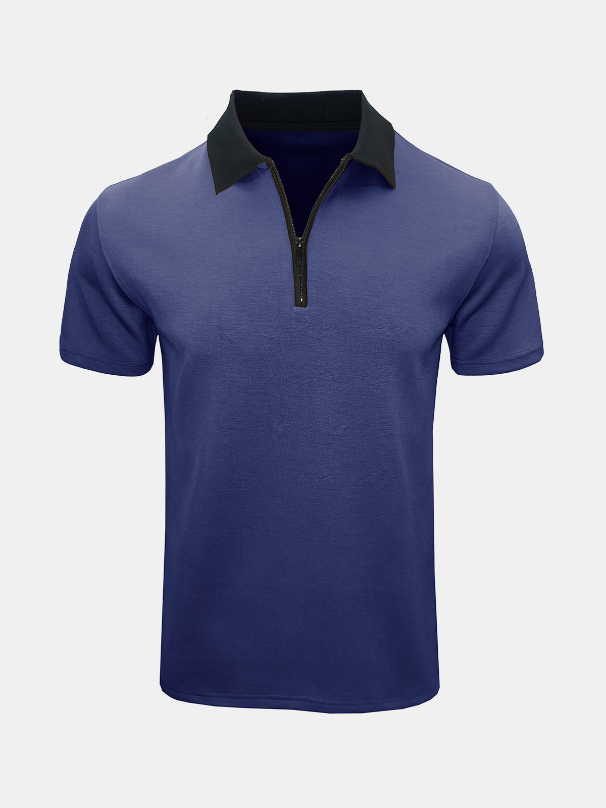 Daan | Ademend zomerpoloshirt met rits en korte mouw