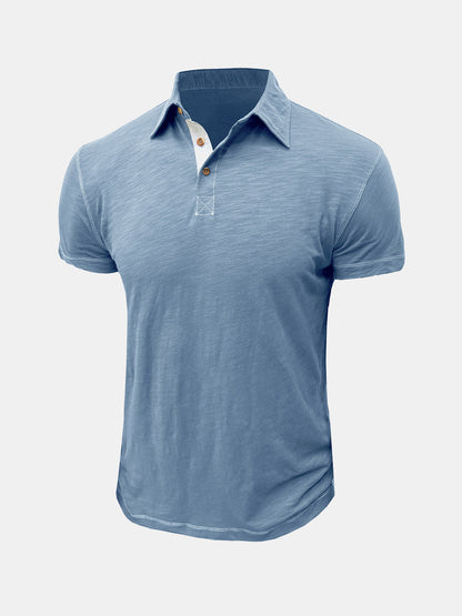 Lars | Ademend katoenen polo T-shirt