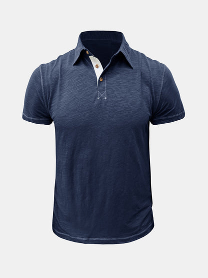 Lars | Ademend katoenen polo T-shirt