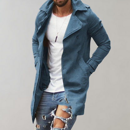 Thijs | Lange heren trenchcoat