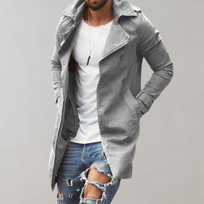 Thijs | Lange heren trenchcoat