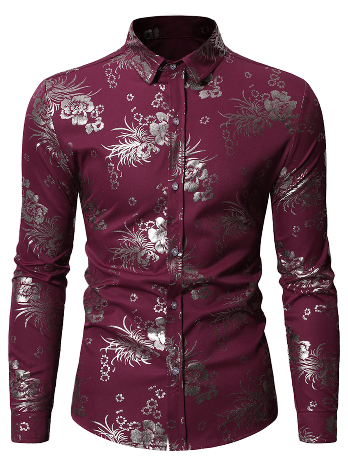 Pieter | Bloemenprint casual overhemd met lange mouw