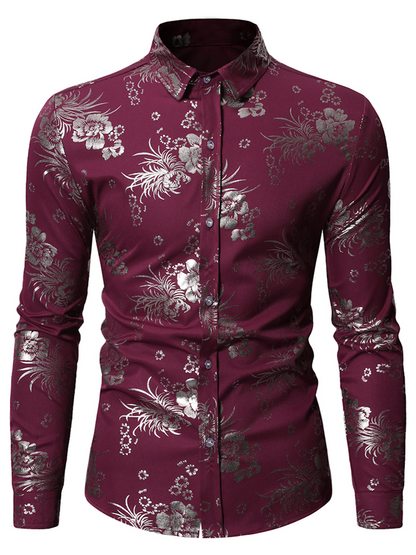 Pieter | Bloemenprint casual overhemd met lange mouw