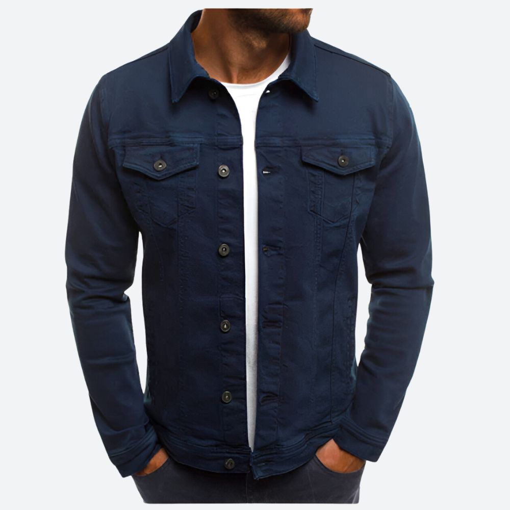 Sam | Casual denim jack met strakke lijnen