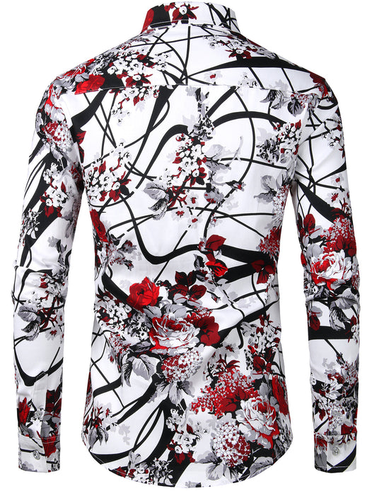 Floris | Katoenen casual overhemd met bloemenprint