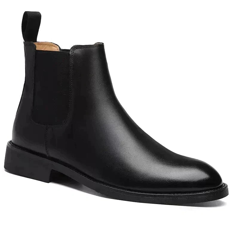 Finn | Zwarte leren chelsea heren boots