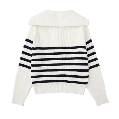 Jasper | Gestreepte heren sweater met rits