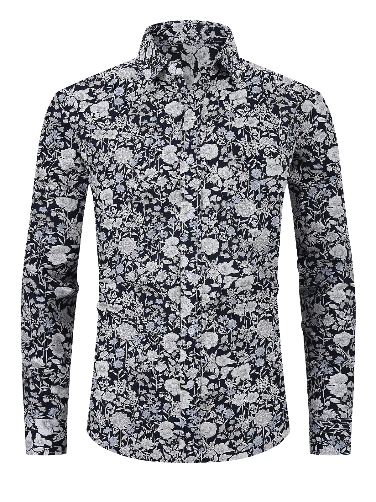 Felix | Vintage bloemenprint casual overhemd