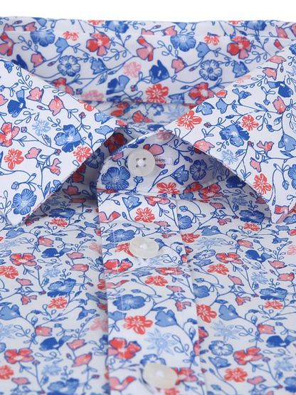 Daan | Heren casual overhemd met bloemenprint