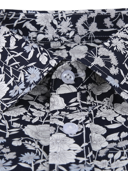 Felix | Vintage bloemenprint casual overhemd