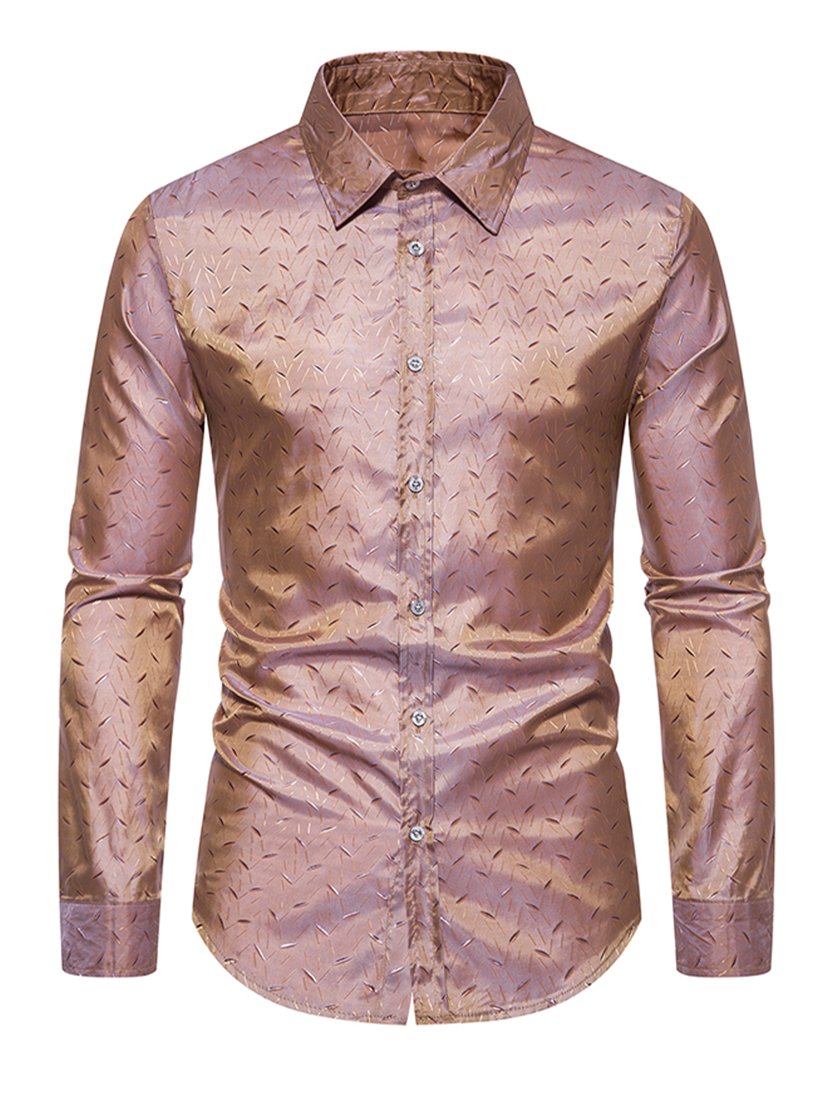 Lars | Jacquard casual overhemd met lange mouwen