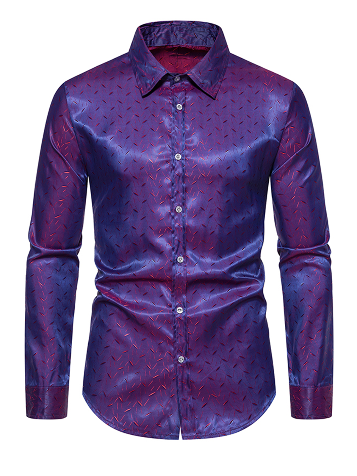 Lars | Jacquard casual overhemd met lange mouwen