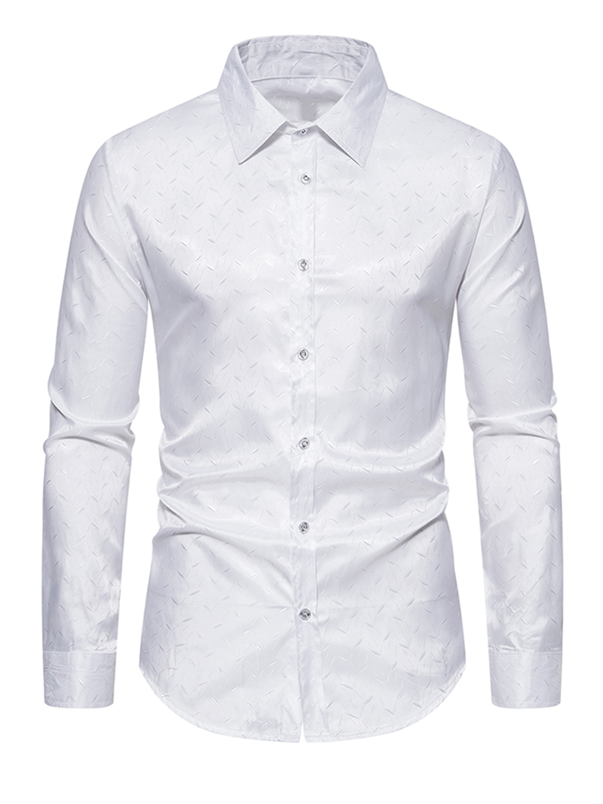 Lars | Jacquard casual overhemd met lange mouwen