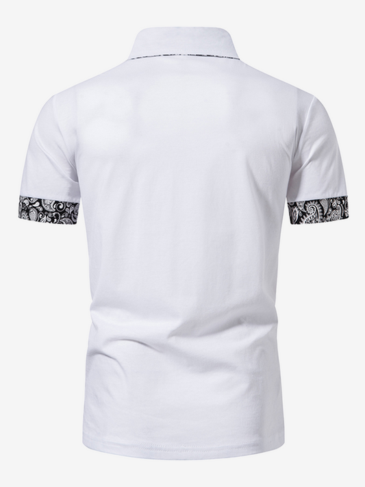 Daan | Heren polo met paisley print