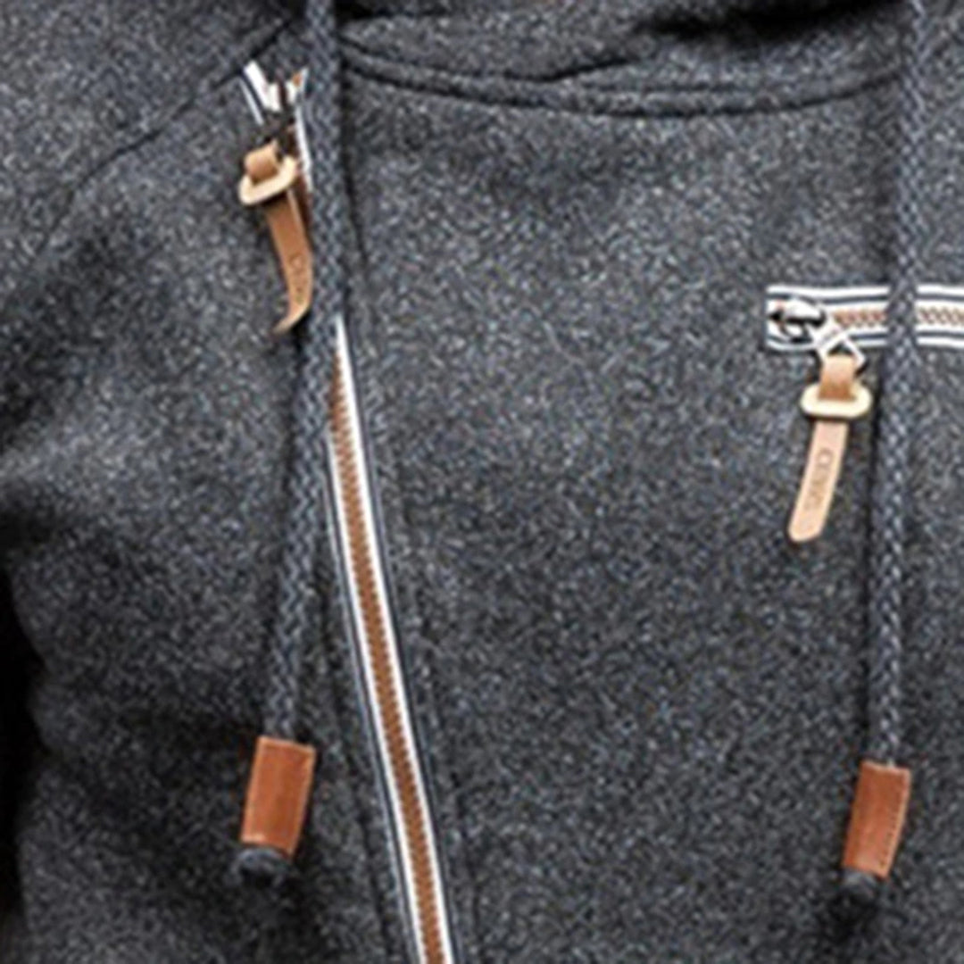 Ruben | Casual heren hoodie met ritssluiting