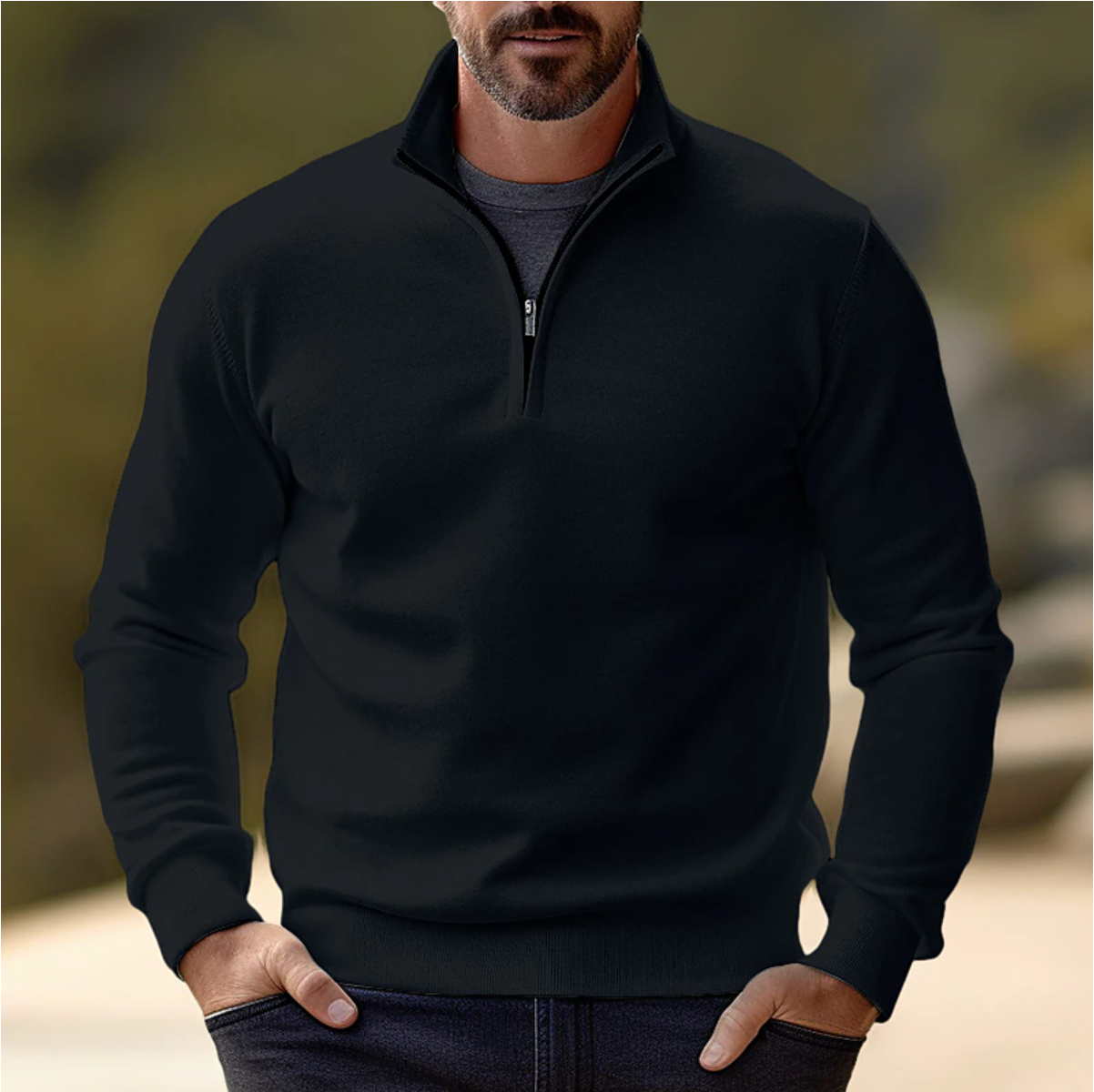 Cas | Casual half-zip sweater