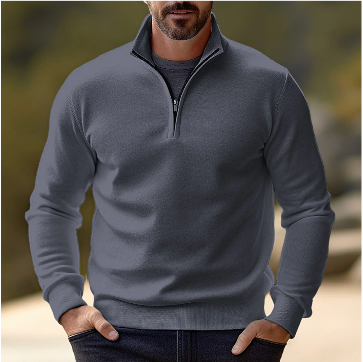 Cas | Casual half-zip sweater