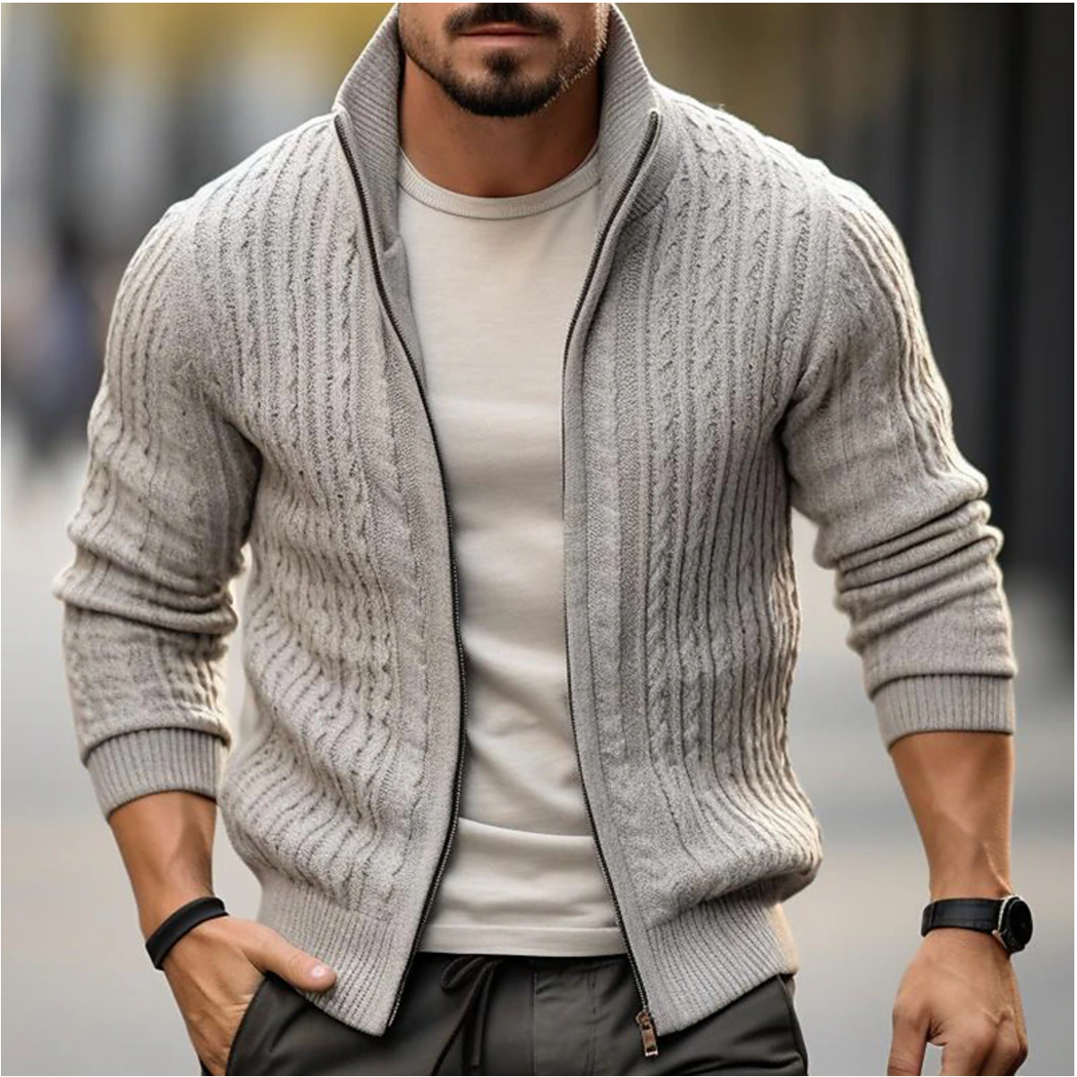 Milan | Stijlvolle cardigan met rits