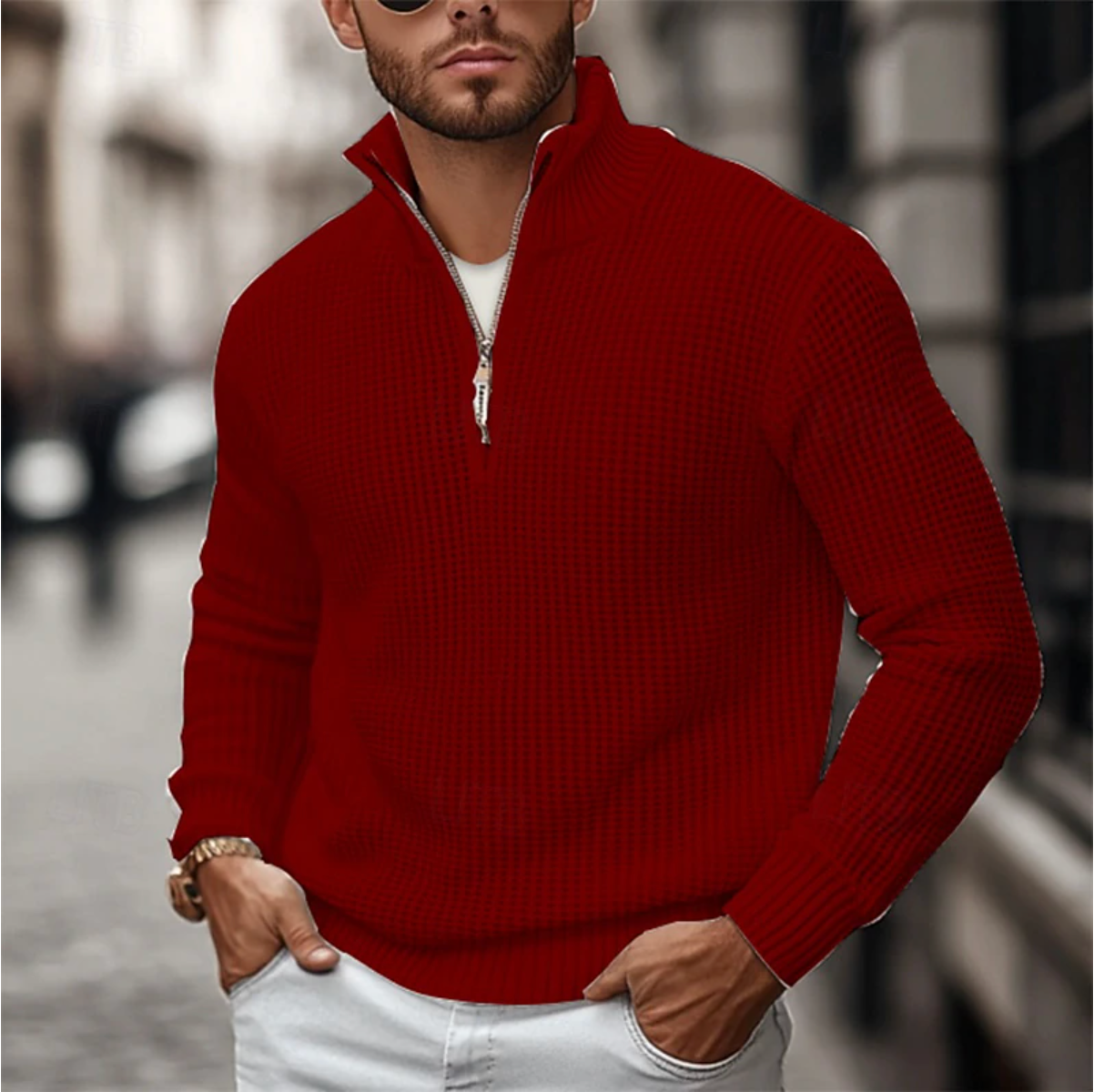 Niels | Heren sweater met rits