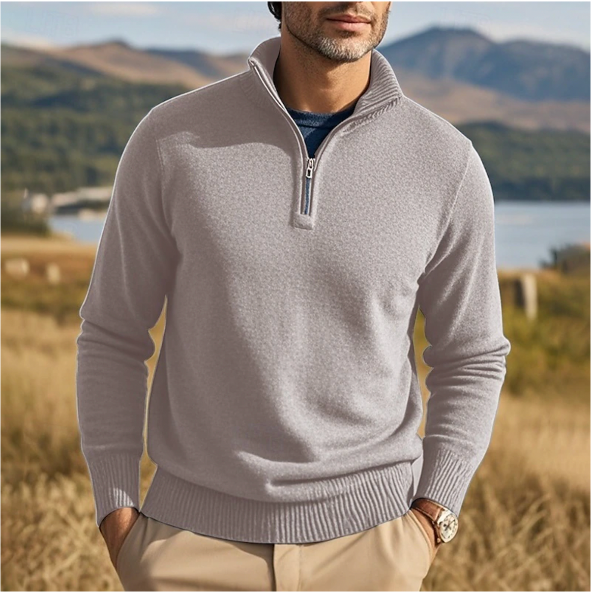 Tom | Pullover sweater met rits