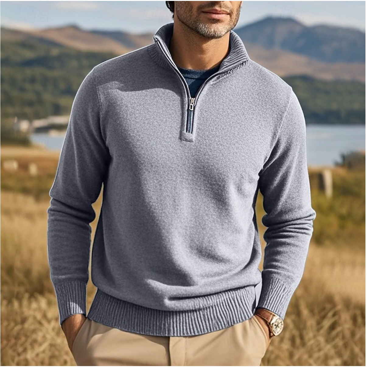 Tom | Pullover sweater met rits