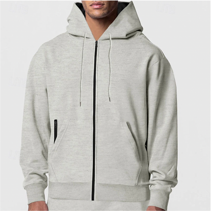 Niels | Casual fleece hoodie met rits