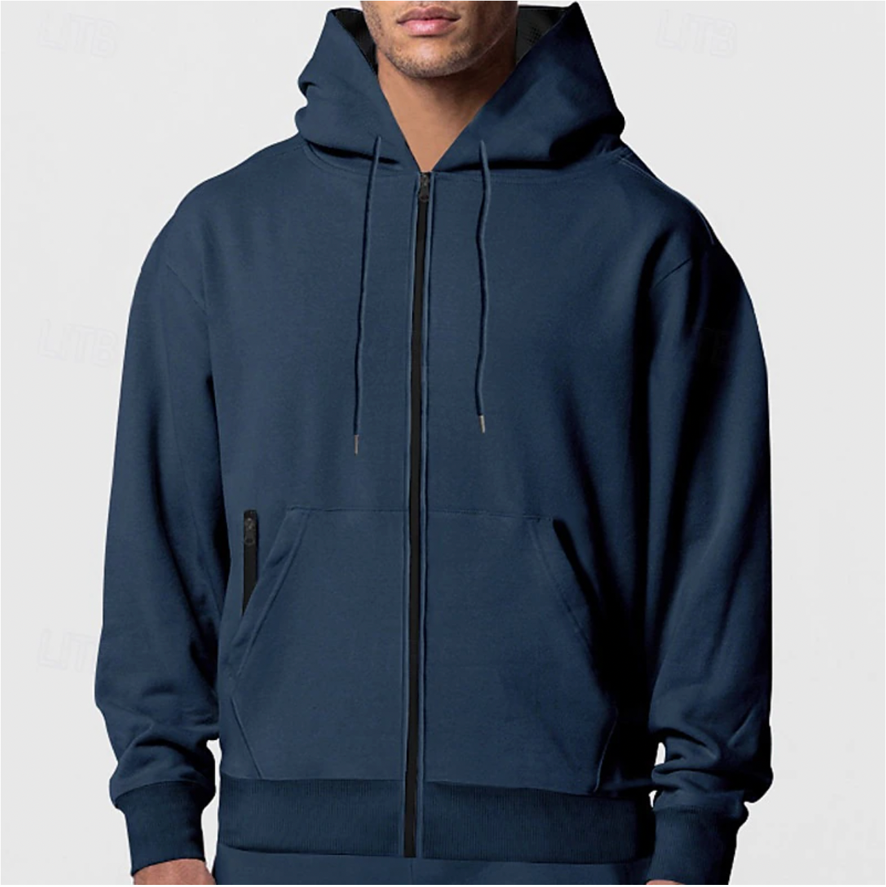 Niels | Casual fleece hoodie met rits