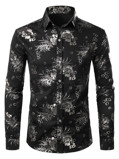 Pieter | Bloemenprint casual overhemd met lange mouw