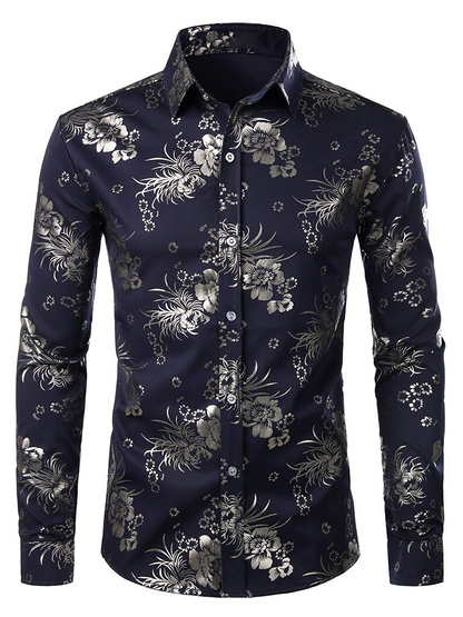 Pieter | Bloemenprint casual overhemd met lange mouw