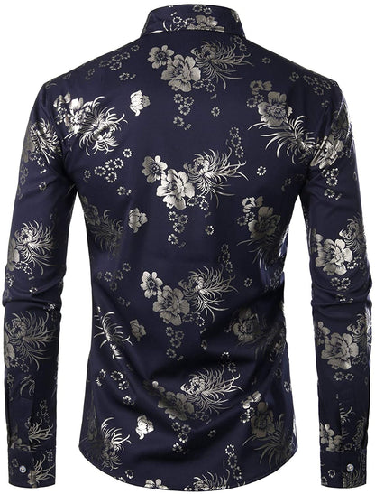 Pieter | Bloemenprint casual overhemd met lange mouw